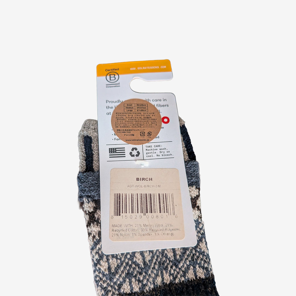 Solmate Socks ウールブレンドソックス BIRCH S 22～25cm