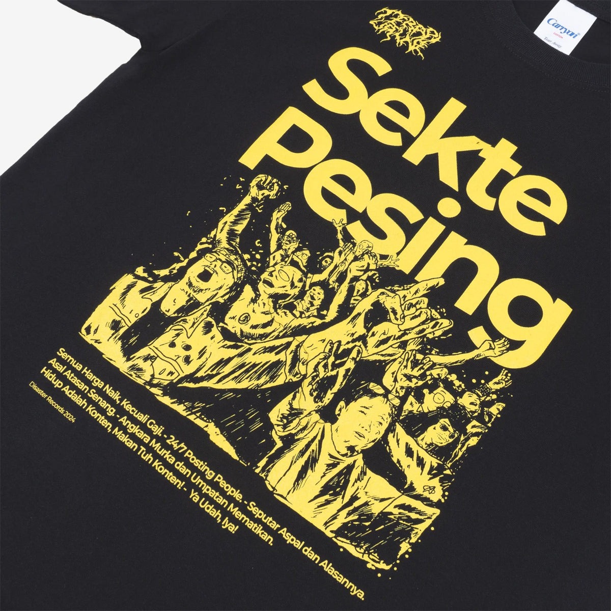 TERAPI URINE「PESING BL」グラフィックTシャツ｜ブラック T-SHIRTS - ALBUM RICET-SHIRTS