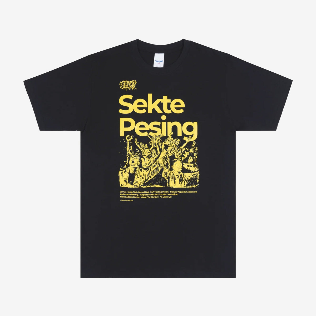 TERAPI URINE「PESING BL」グラフィックTシャツ｜ブラック T-SHIRTS - ALBUM RICET-SHIRTS