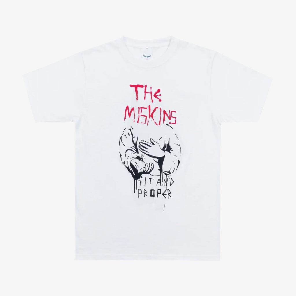 THE MISKINS「FIT AND PROPER」グラフィックTシャツ｜ホワイト T-SHIRTS - ALBUM RICET-SHIRTS