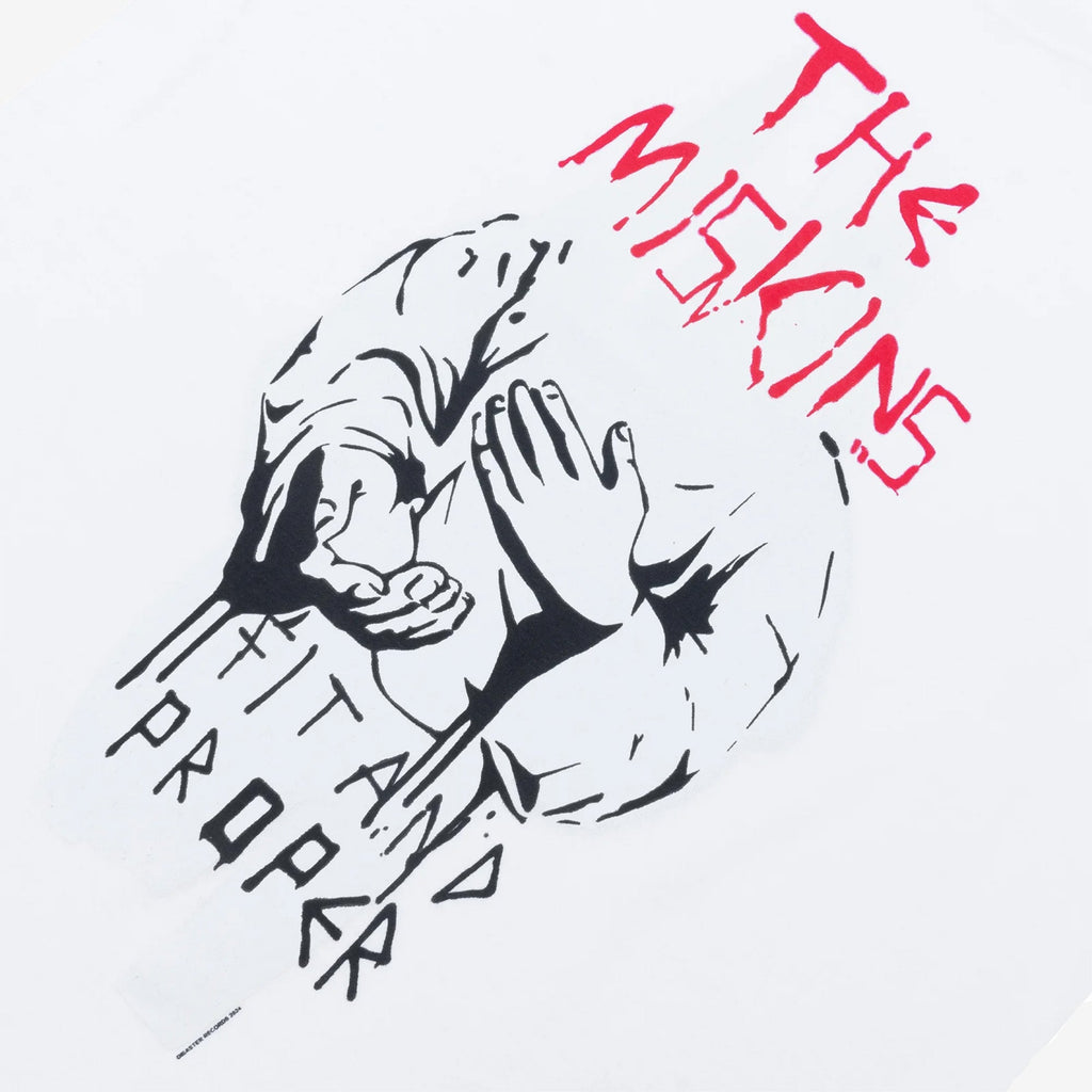 THE MISKINS「FIT AND PROPER」グラフィックTシャツ｜ホワイト T-SHIRTS - ALBUM RICET-SHIRTS