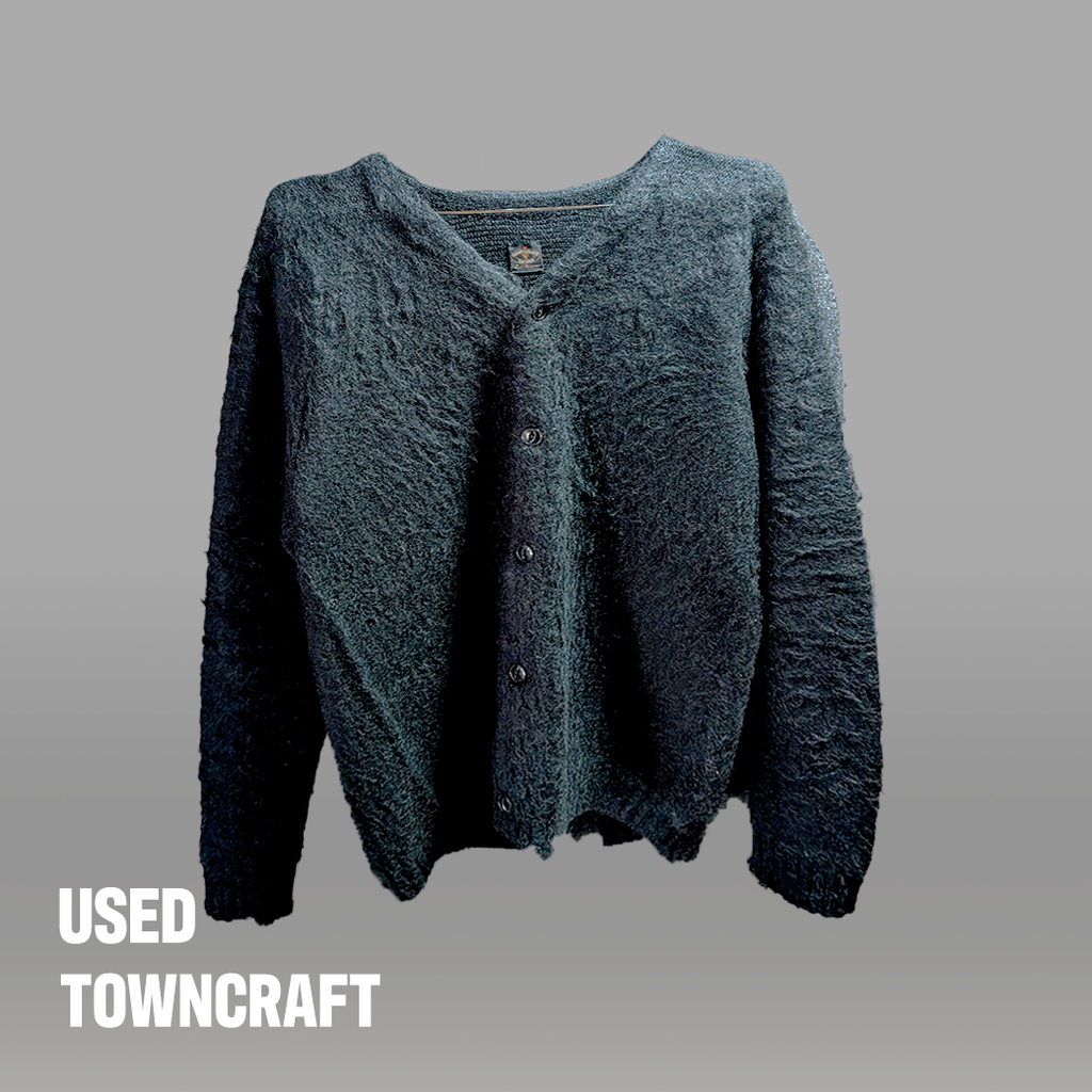 TOWNCRAFT（タウンクラフト） モヘアライク カーディガン ブラック Mサイズ