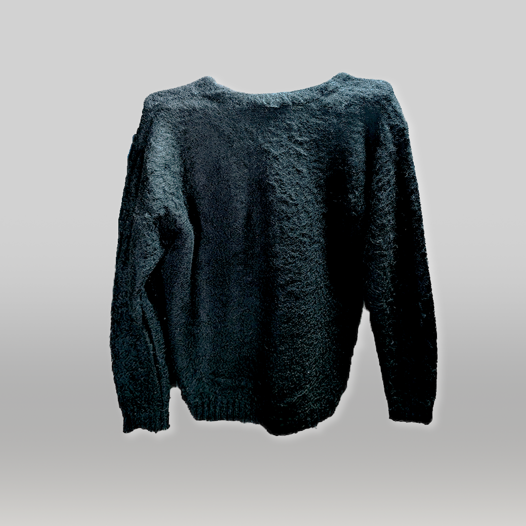 TOWNCRAFT（タウンクラフト） モヘアライク カーディガン ブラック Mサイズ