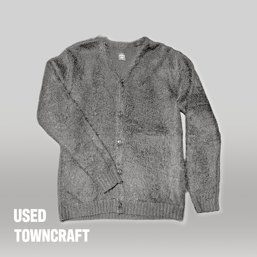 TOWNCRAFT（タウンクラフト） モヘアライク カーディガン ブラック Mサイズ ニット - ALBUM RICEニット