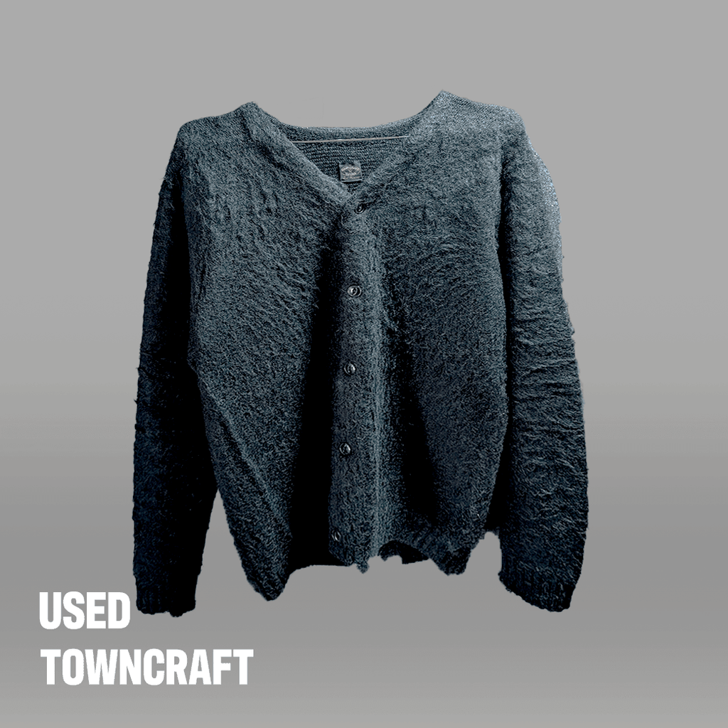 TOWNCRAFT（タウンクラフト） モヘアライク カーディガン ブラック Mサイズ ニット - ALBUM RICEニット