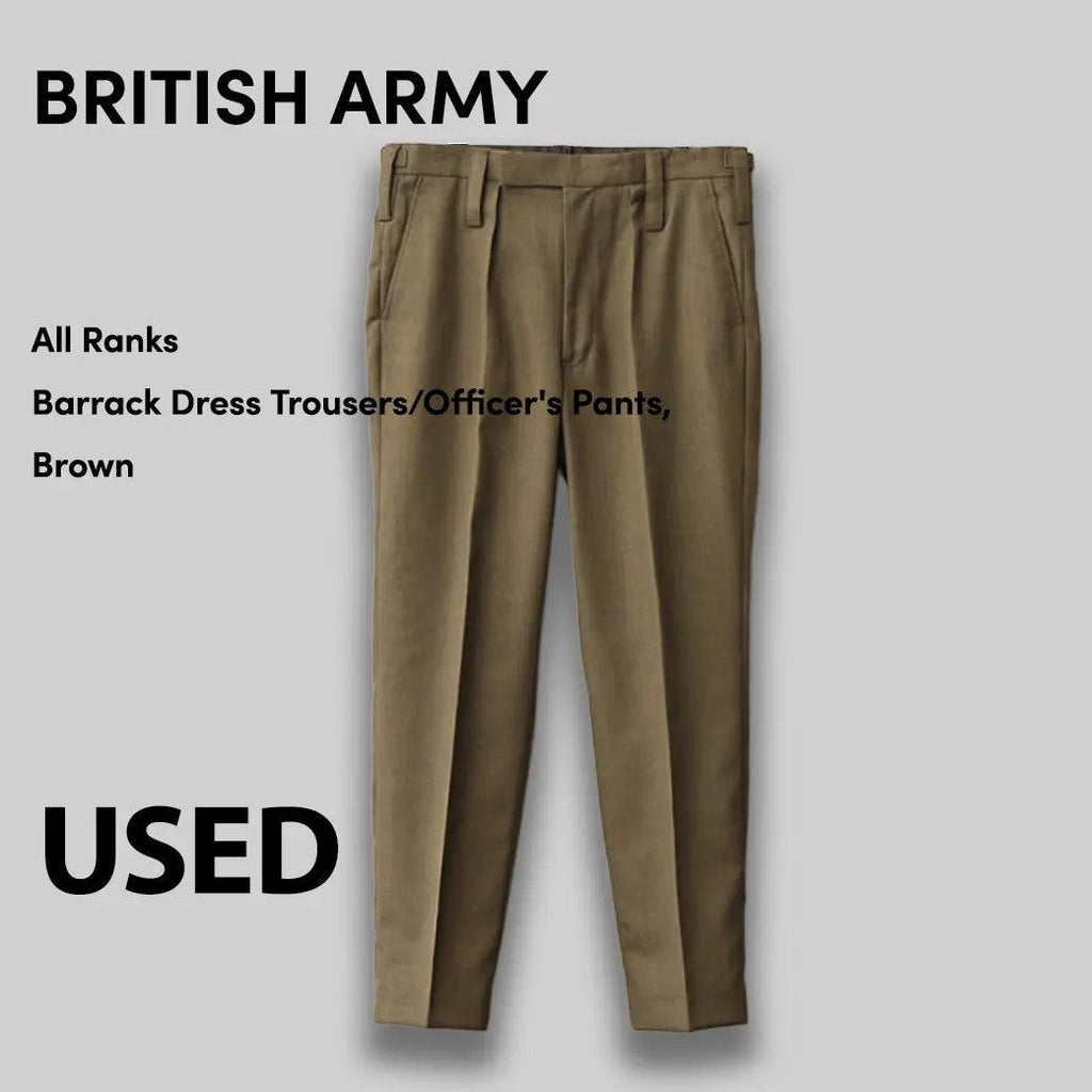 USED イギリス陸軍 ALL RANKS BARRACK DRESS トラウザーズ / オフィサーパンツ ブラウン - ALBUM RICE
