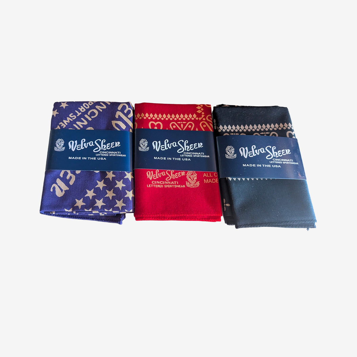 Velva Sheen USA製 コットンバンダナ STAR / CROSS 22×22インチ バンダナ - ALBUM RICEバンダナ