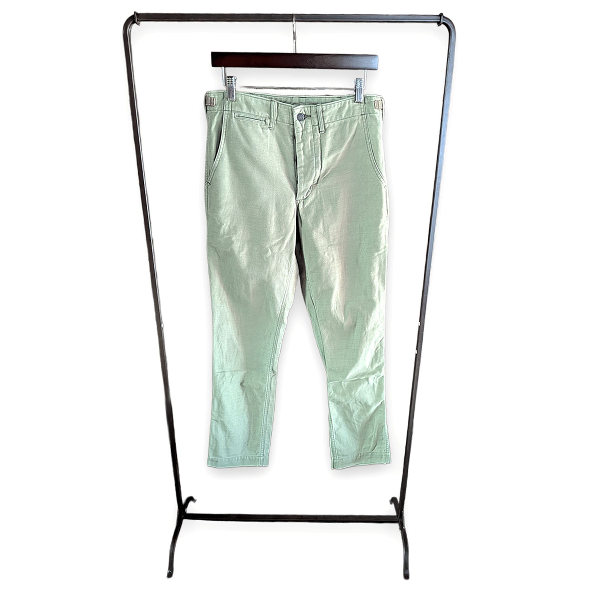 WORKERS Cotton Pants Olive / SMALL SLIM パンツ - ALBUM RICEパンツ