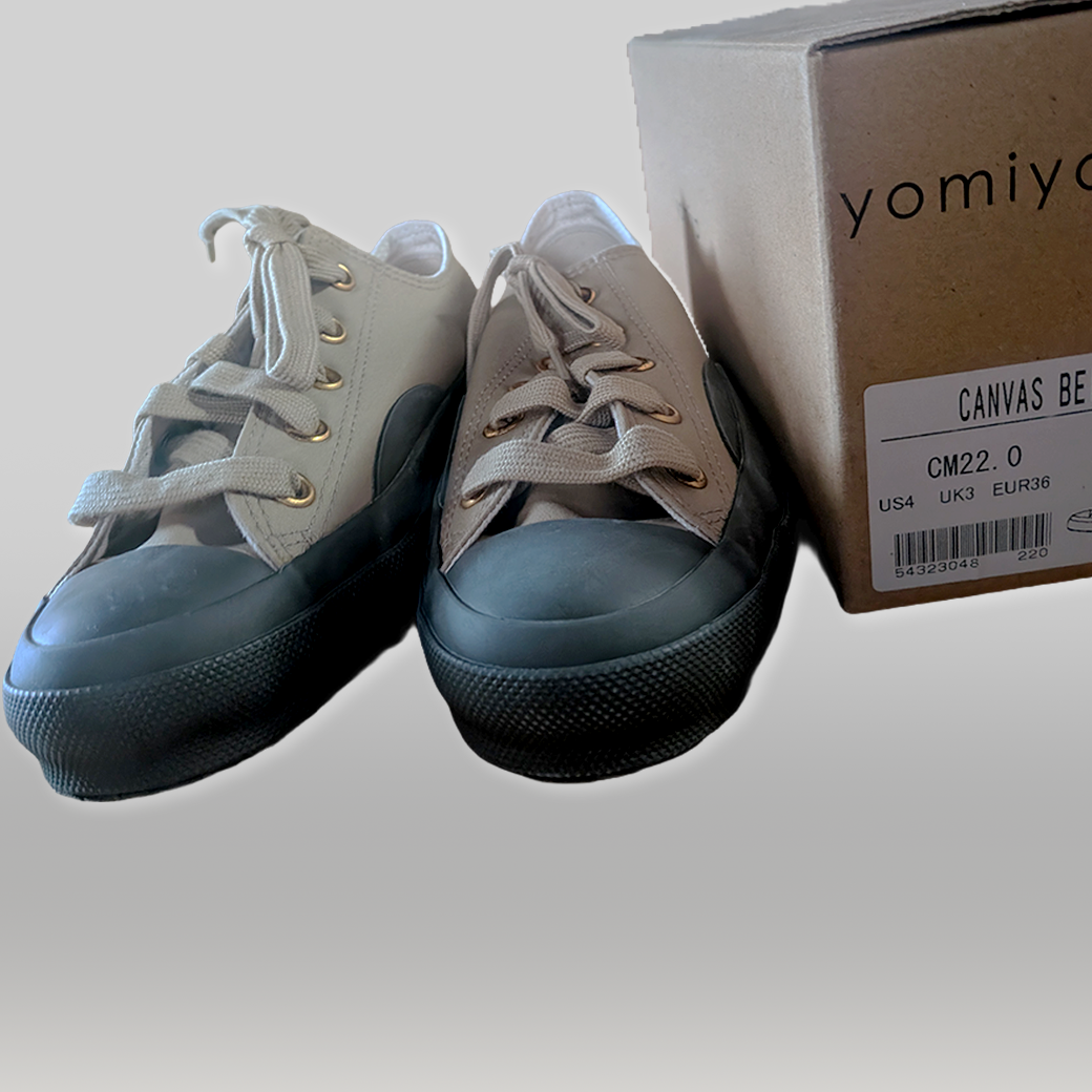 yomiya Canvas Sneaker  CANVAS BEIGE / size 22.0cm（EUR36）
